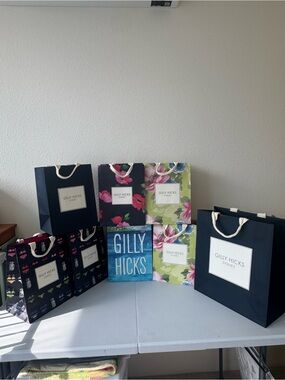 Gilly Hicks Navy, Pink & Green Gift Bag Collection
